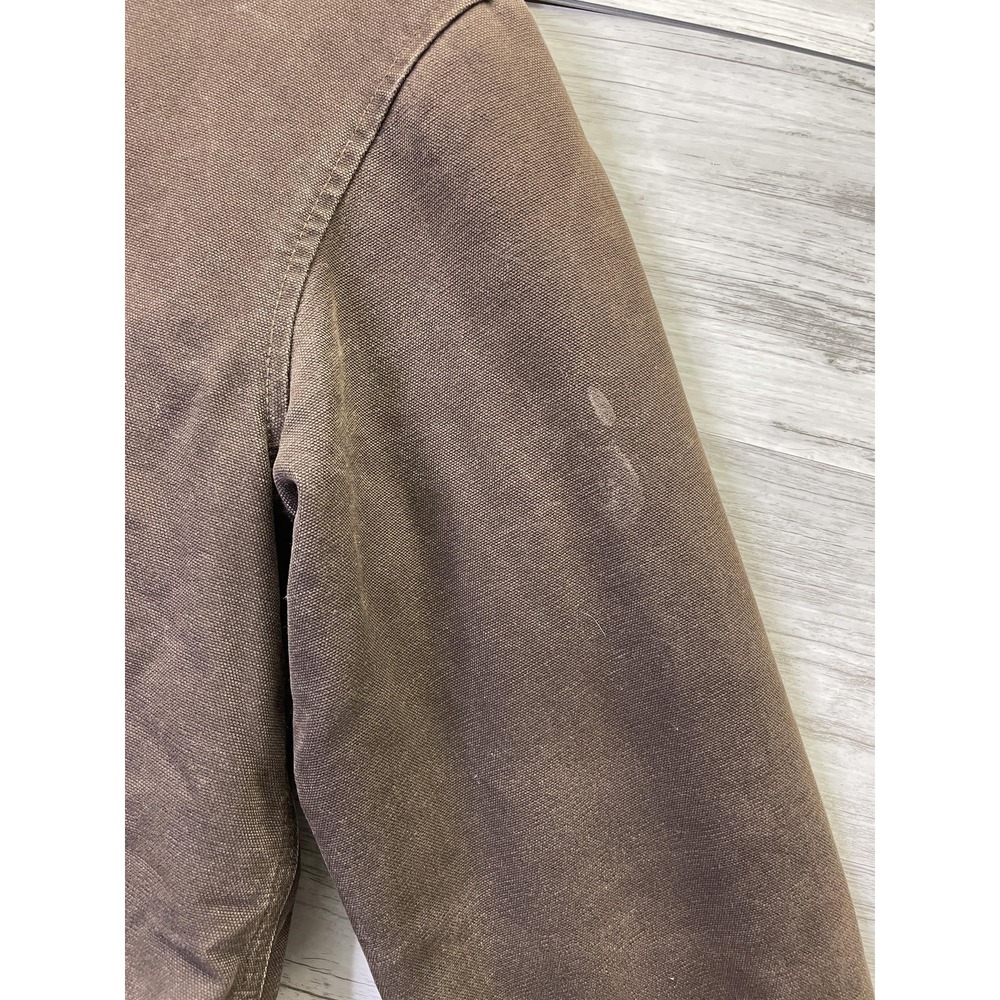 Carhartt Jacket Womens L Brown Canvas Insulated Lined Full Zip Pockets WJ022 DKB - Picture 2 of 10